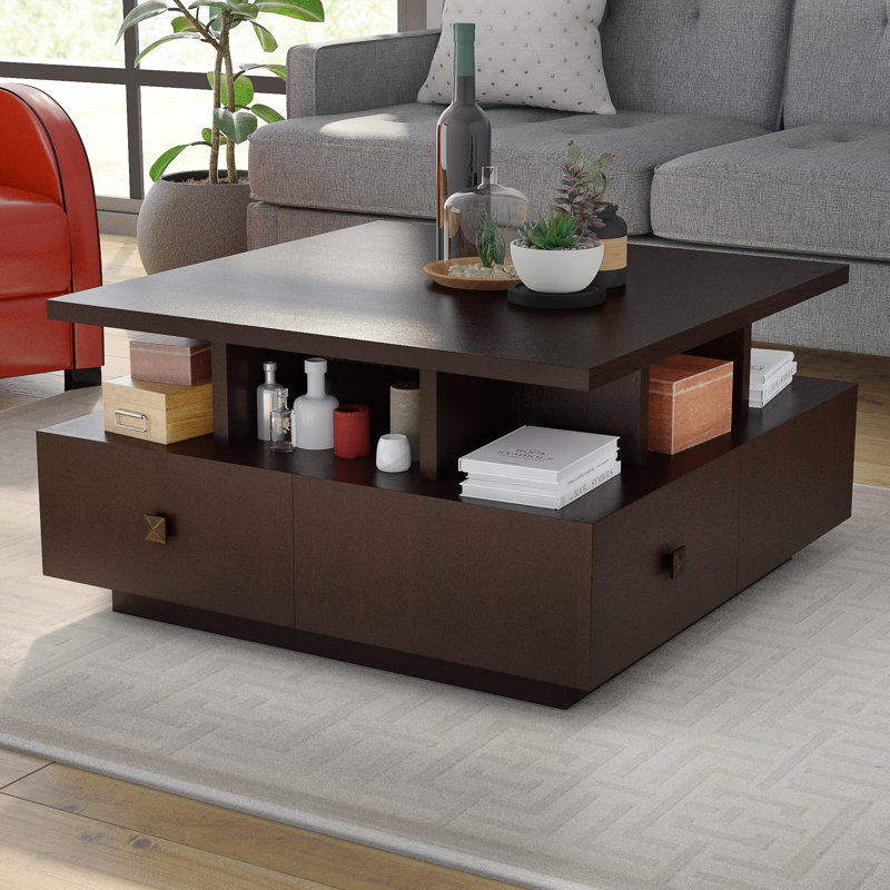 Latitude Run Block Coffee Table with Storage & Reviews Wayfair